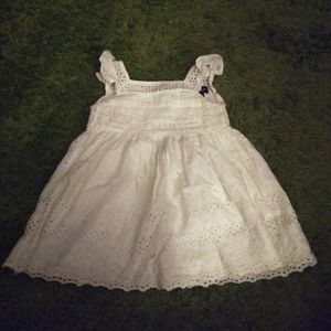 Ralph Lauren sz 12M white cotton eyelet dress